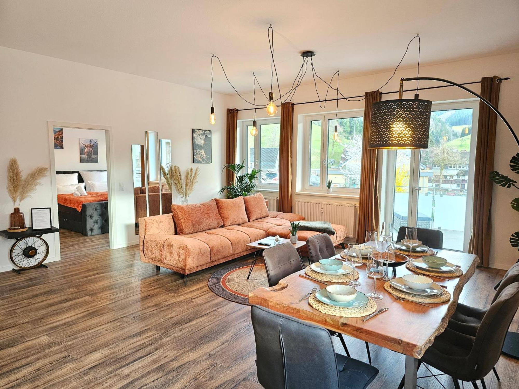 Design-Apartment I Black Forest I Boxspring I Nespresso I Spielplatz Oberharmersbach Luaran gambar