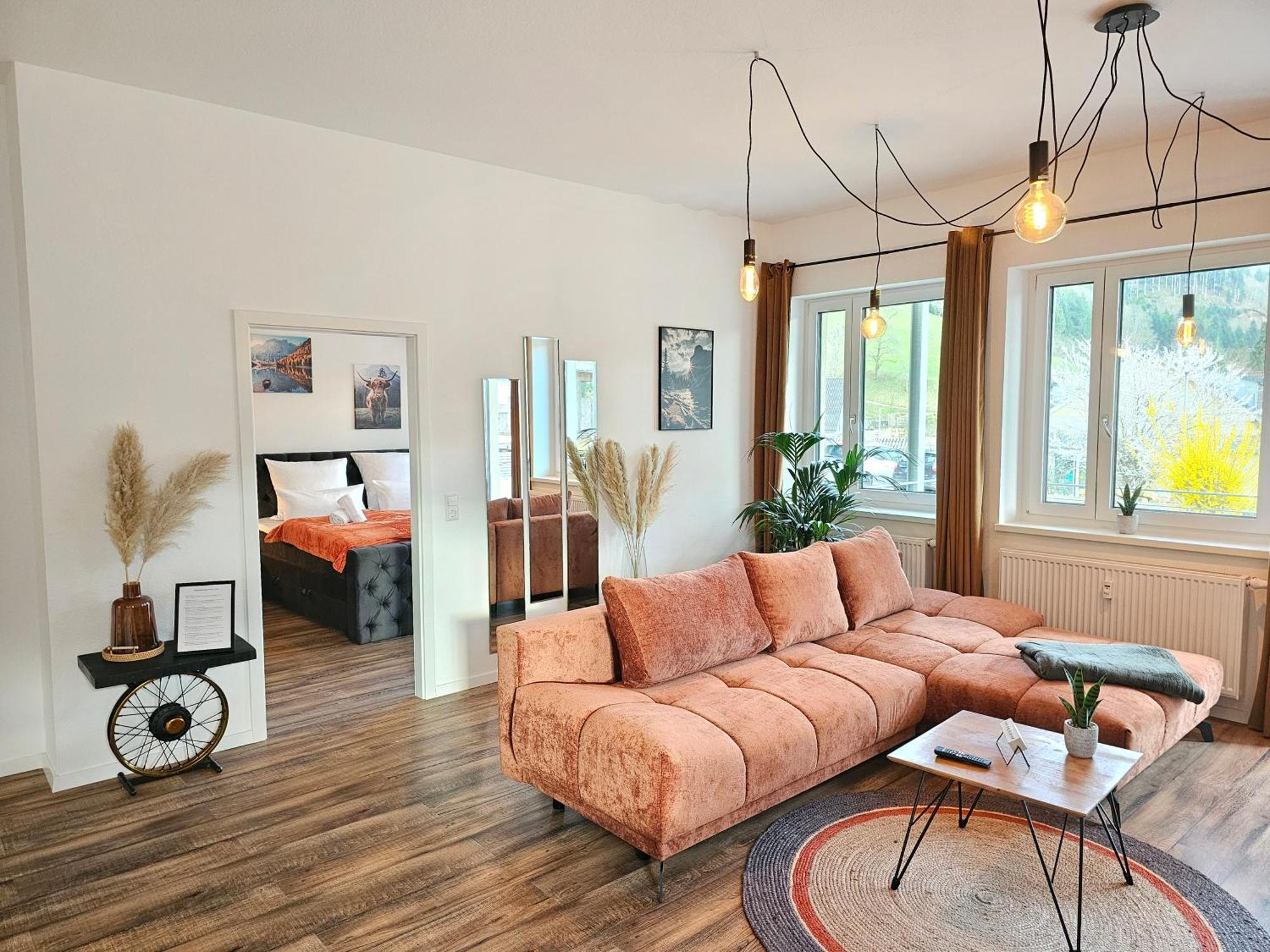 Design-Apartment I Black Forest I Boxspring I Nespresso I Spielplatz Oberharmersbach Luaran gambar